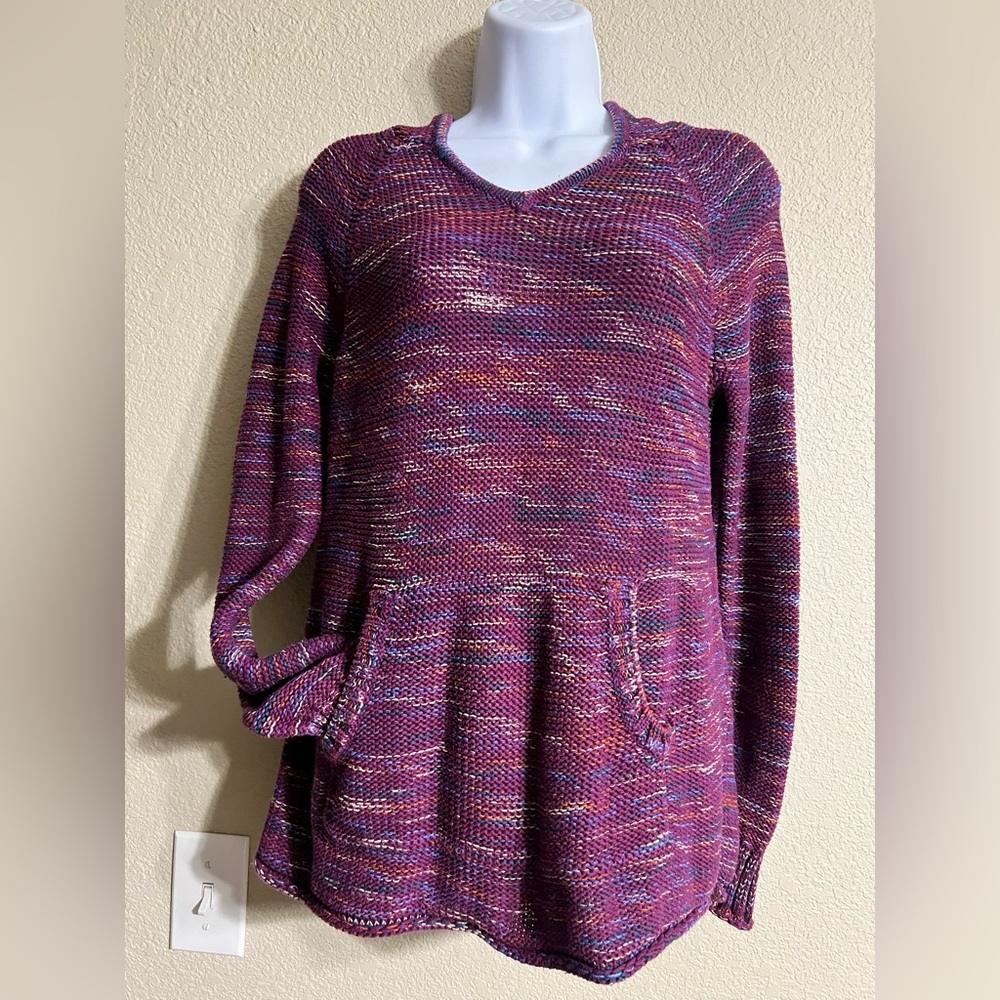 Sold!!! Eddie Bauer Purple Multicolor Knit Sweater